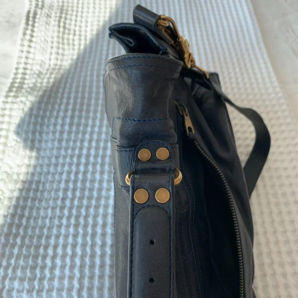 Proenza Schouler Ps1 Navy Leather Cross Body Bag - Picture 9 of 16